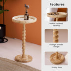 Drink Table Rattan Round Small Side for Spaces