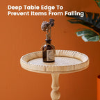 Drink Table Rattan Round Small Side for Spaces