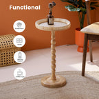 Drink Table Rattan Round Small Side for Spaces
