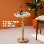 Drink Table Rattan Round Small Side for Spaces