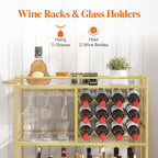 3 Tier Drinks Trolley with Lockable Wheels Rustic