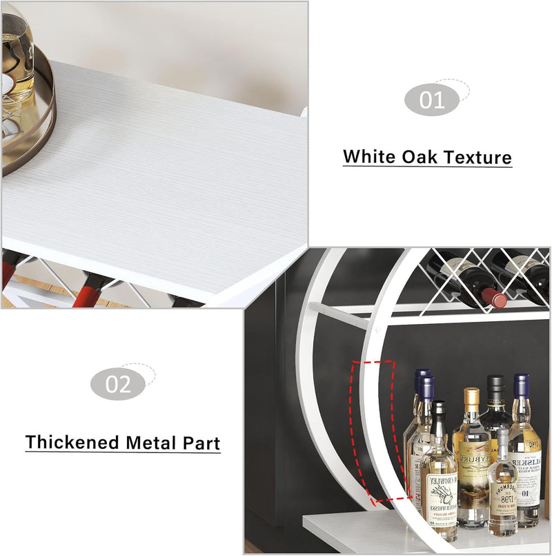 Drinks Trolley on Wheels Bar Cart with Wine