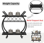 Drinks Trolley on Wheels Bar Cart with Wine