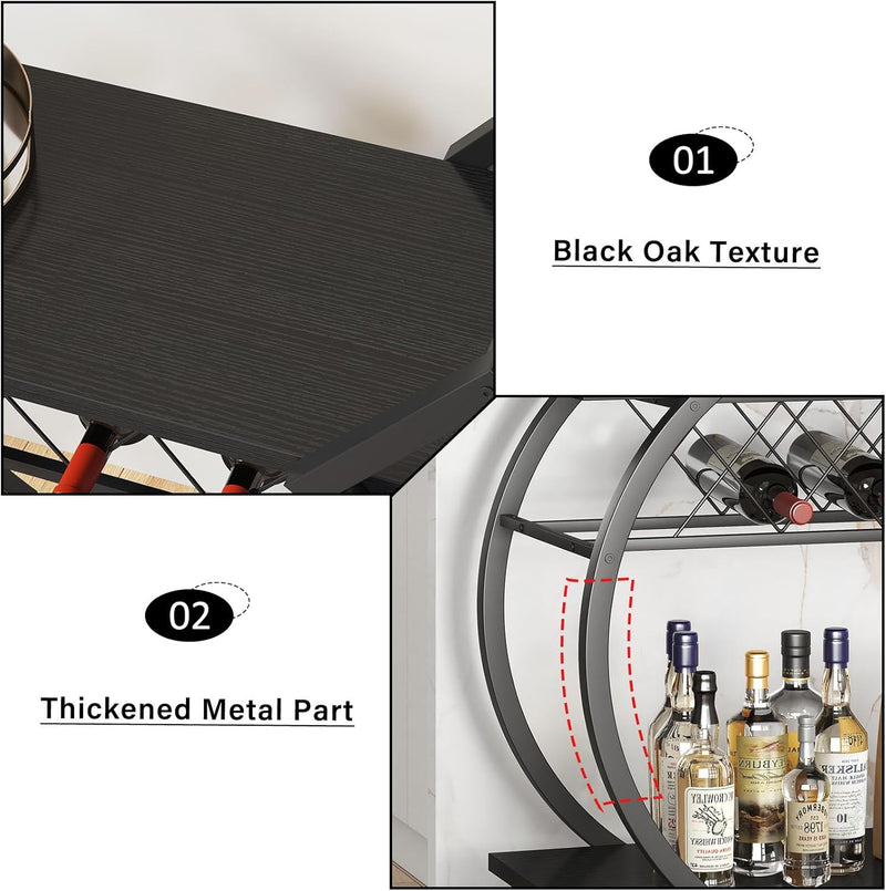 Drinks Trolley on Wheels Bar Cart with Wine