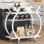 Drinks Trolley on Wheels Bar Cart with Wine