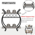 Drinks Trolley on Wheels Bar Cart with Wine