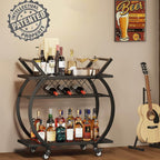 Drinks Trolley on Wheels Bar Cart with Wine