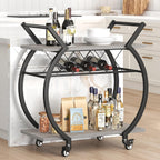 Drinks Trolley on Wheels Bar Cart with Wine
