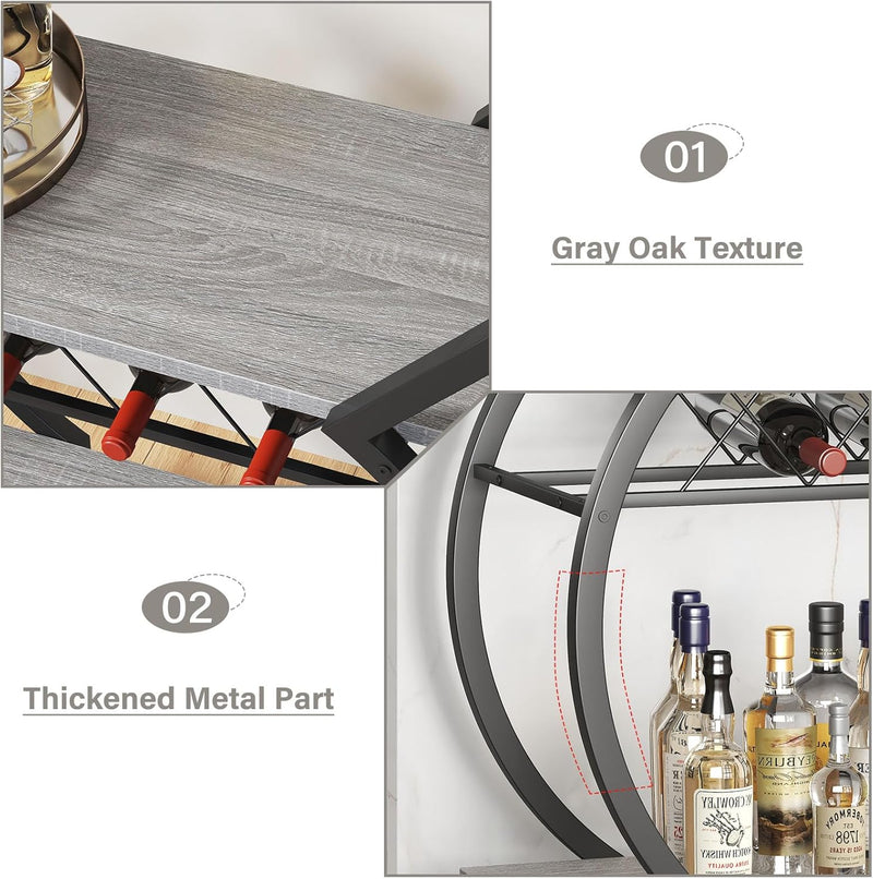 Drinks Trolley on Wheels Bar Cart with Wine