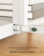 Drop Leaf Table with 2‑tier Shelf and Wheels
