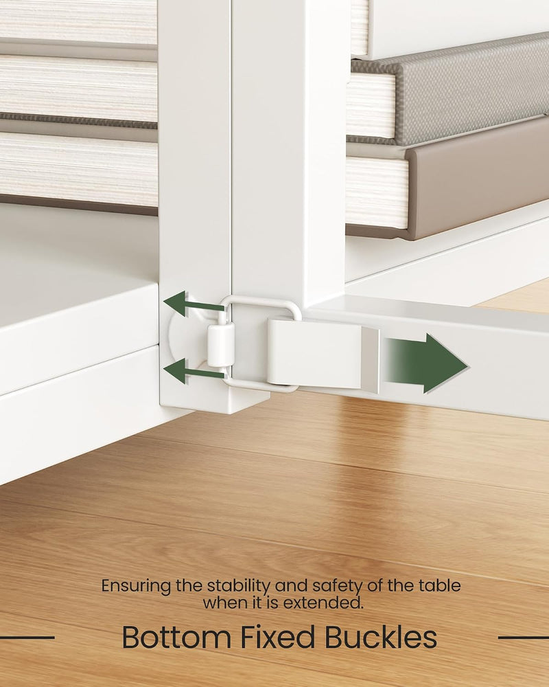 Drop Leaf Table with 2‑tier Shelf and Wheels