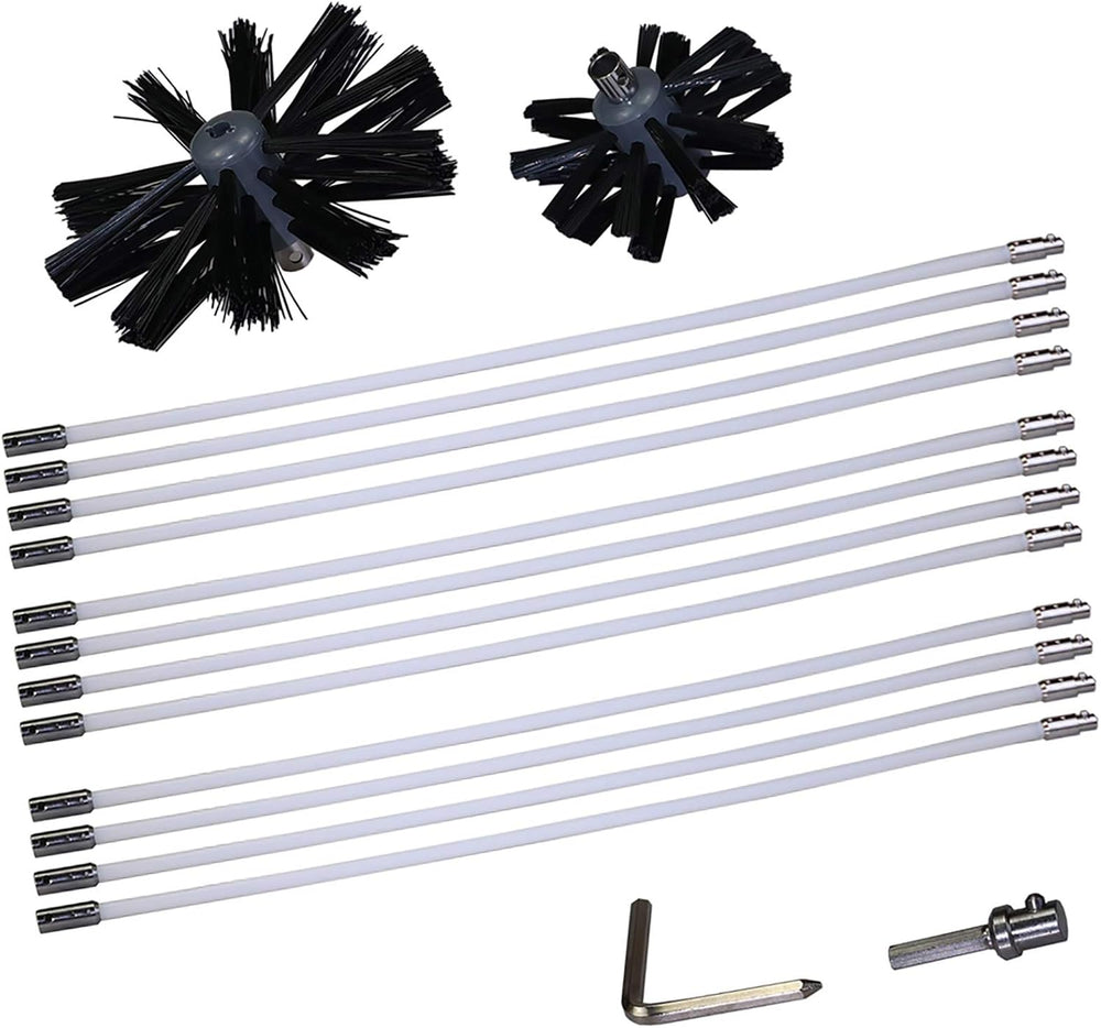 Dryer Vent Duct Cleaner Kit Chimney Cleaning Brush