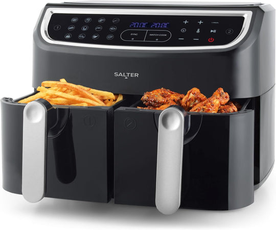 Dual Air Fryer Double Drawer 2 Xl Non-Stick