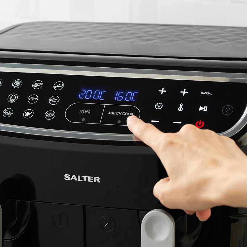 Dual Air Fryer Double Drawer 2 Xl Non-Stick