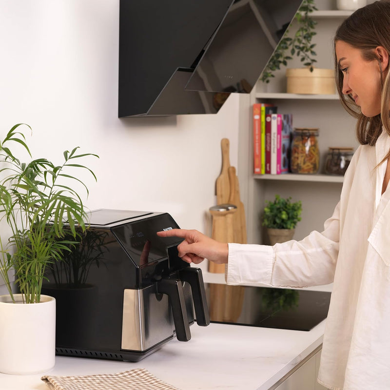 Dual Air Fryer Double Drawer 2 Xl Non-Stick