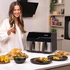 Dual Air Fryer Double Drawer 2 Xl Non-Stick