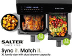 Dual Air Fryer Double Drawer 2 Xl Non-Stick