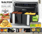 Dual Air Fryer Double Drawer 2 Xl Non-Stick