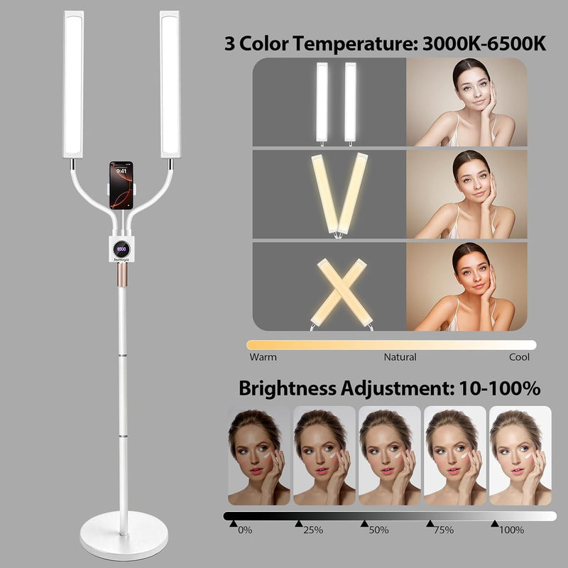 Dual Arms Lash Light Dimmable 3 Colour Tattoo