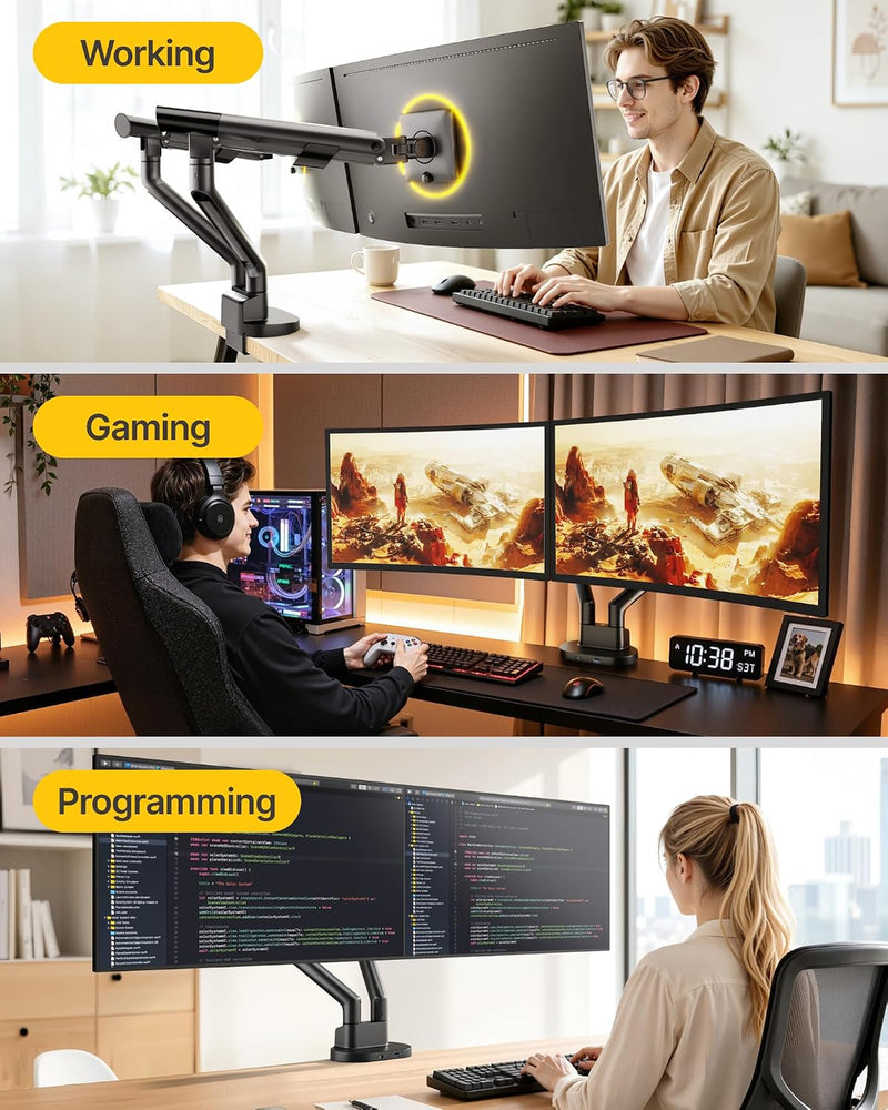 Dual Monitor Arm for 17-40 Inch Screens