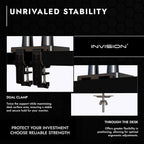 Dual PC Monitor Arm Bracket Ergonomic Height Adjustable