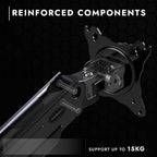 Dual PC Monitor Arm Bracket Ergonomic Height Adjustable
