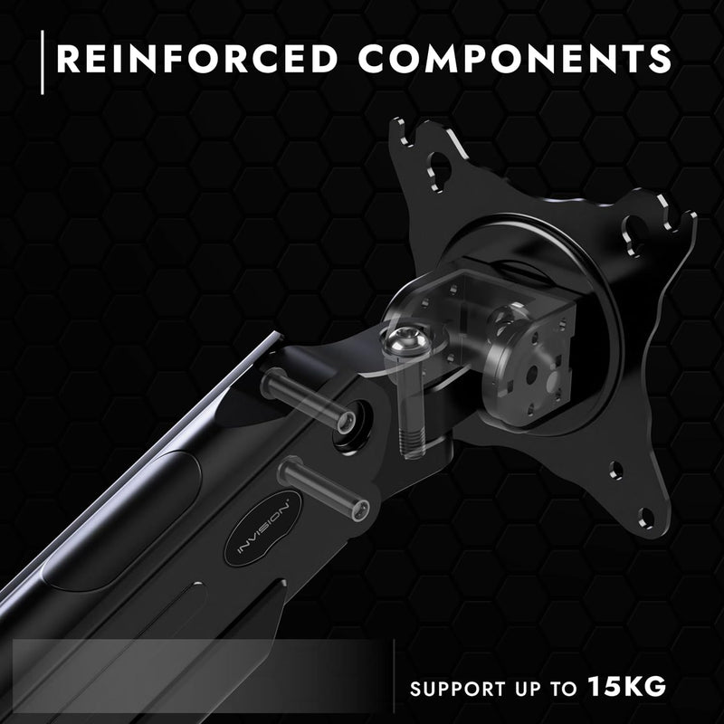 Dual PC Monitor Arm Bracket Ergonomic Height Adjustable