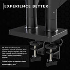 Dual PC Monitor Arm Bracket Ergonomic Height Adjustable