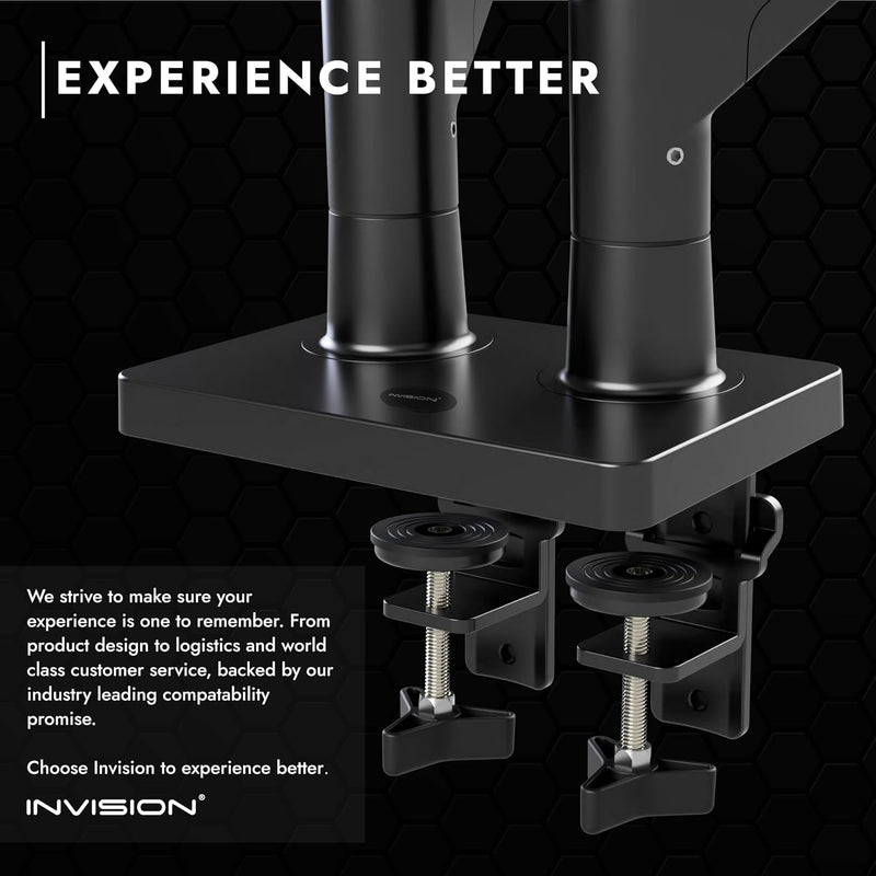 Dual PC Monitor Arm Bracket Ergonomic Height Adjustable