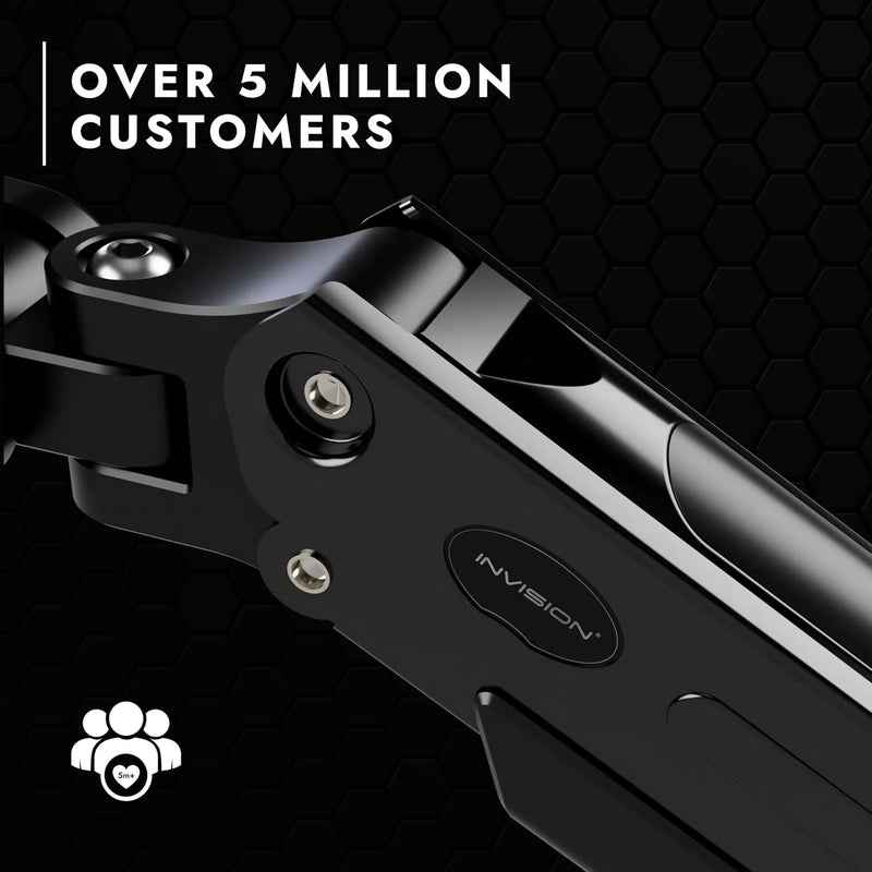 Dual PC Monitor Arm Bracket Ergonomic Height Adjustable