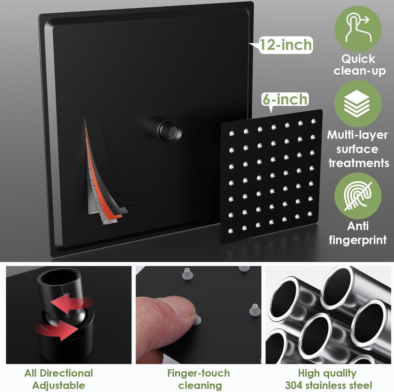 Dual Shower Head System with Body Spray Jets