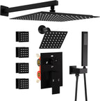Dual Shower Head System with Body Spray Jets