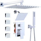 Dual Shower Head System with Body Spray Jets