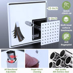 Dual Shower Head System with Body Spray Jets