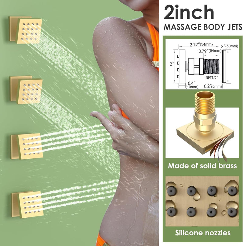 Dual Shower Head System with Body Spray Jets