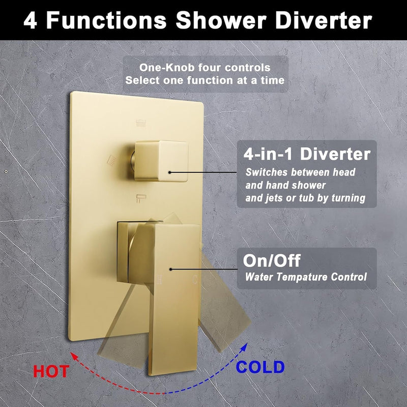 Dual Shower Head System with Body Spray Jets