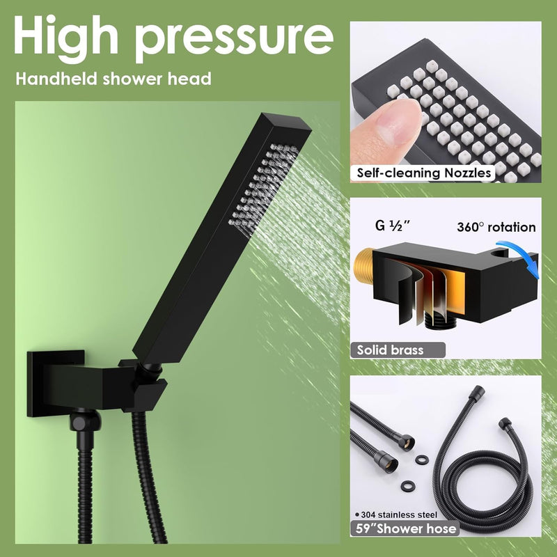 Dual Shower Head System with Body Spray Jets