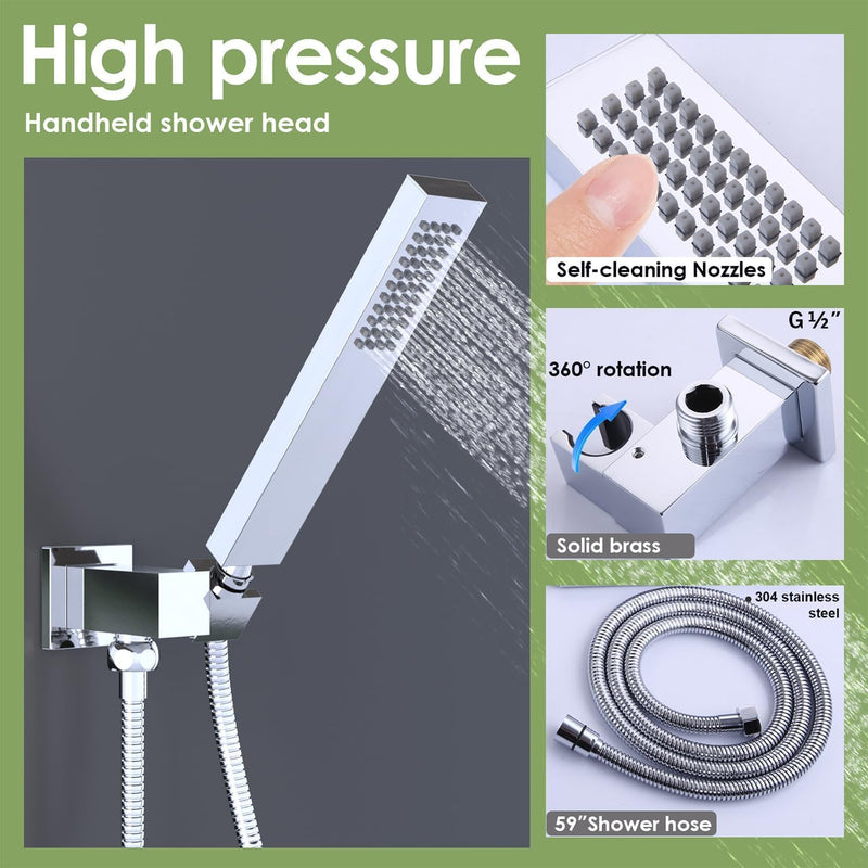 Dual Shower Head System with Body Spray Jets