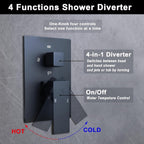 Dual Shower Head System with Body Spray Jets