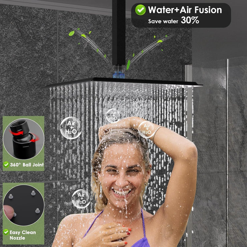 Dual Shower Head System with Body Spray Jets