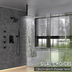 Dual Shower Head System with Body Spray Jets