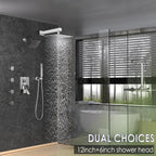 Dual Shower Head System with Body Spray Jets