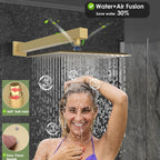 Dual Shower Head System with Body Spray Jets