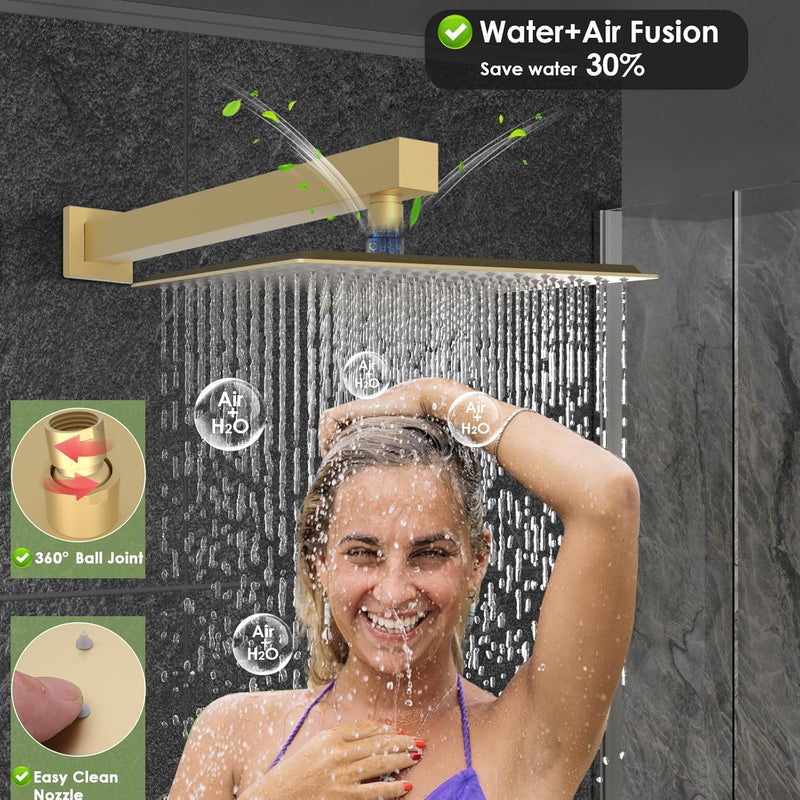 Dual Shower Head System with Body Spray Jets
