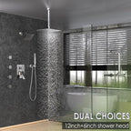 Dual Shower Head System with Body Spray Jets