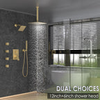 Dual Shower Head System with Body Spray Jets