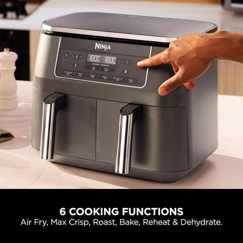 Dual Zone 6-In-1 7.6L Air Fryer 2 Drawers