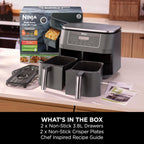 Dual Zone 6-In-1 7.6L Air Fryer 2 Drawers