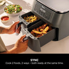 Dual Zone 6-In-1 7.6L Air Fryer 2 Drawers