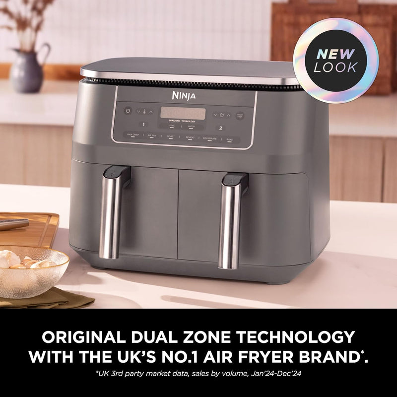 Dual Zone 6-In-1 7.6L Air Fryer 2 Drawers
